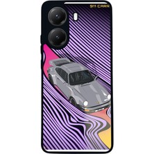  Xiaomi Poco X7 Pro Uyumlu Porsche Araba Tasarımlı Glossy Mat Siyah Silikon Telefon Kılıfı