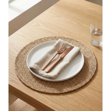 Formare Hasır Jüt Görünümlü Yuvarlak Supla – Dekoratif Amerikan Servis Sunum Altlığı