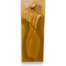 Wood Carving Hub El Yapımı Ahşap Kadın Rölyef Tablo Modern Soyut Kadın Silüeti Duvar Dekoru Sanatsal Tablo