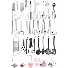 UltraMint 40 Parça Mutfak Gereçleri Pasta Seti ve Servis Maşa Takımı