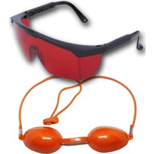 PremiumPort Lazer Epilasyon Gözlüğü, Kırmızı ve Turuncu Renkli Güvenli Koruyucu