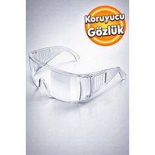 PremiumPort Laboratuvar Güvenlik Gözlüğü Tam Koruma Şeffaf Optik Gözlük