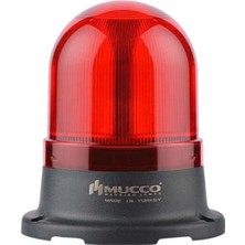 PremiumPort 70 Çap Flaşör Buzzerlı 24V Dc Kırmızı Tepe Lambası