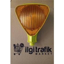 PremiumPort Güneş Enerjili LED Trafik Flaşörü, Sarı Renk, Araç Ikaz Lambası