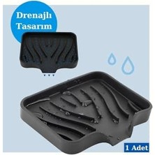 Storemax Silikon Mutfak, Banyo Su Giderli Vantuzlu Esnek Sabunluk Turkuaz Renk