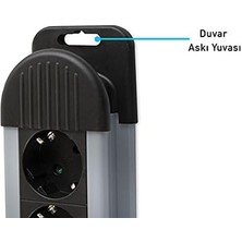 Storemax SPGKS03 1.5m 3g1.5mm2 900 Joule 3lü Akım Kor. Gri Priz Çoklayıcı