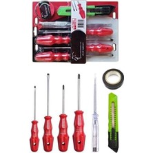 Storemax 7 Parça Tamir Seti 4'lü Tornavida Seti + Kontrol Kalemi + Bıçağı +Elektrik