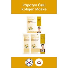 Dermal Canlandırıcı, Nemlendirici, Pürüzsüzleştirici Papatya Özlü Kollajen Maske 23 gr 3 Adet