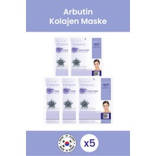 Dermal Beyazlatıcı, Nemlendirici ve Arındırıcı Arbutin Kolajen Maske 23 gr 5 Adet