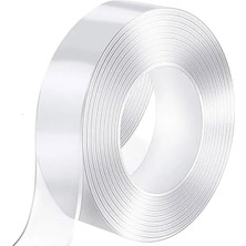 Storemax Çift Taraflı Yapışkan Bant, Ekstra Güçlü, Şeffaf, Ince, Iz Bırakmaz, Kaymaz, 3 Metre