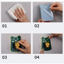 Storemax Yapışkanlı Hayvan Figürlü Hareketli Duş Başlığı Tutucu 1 Adet