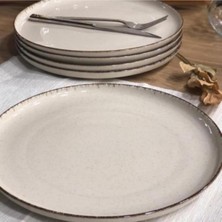 UltraMint 6'lı Tarçın Renkli Servis Tabağı Seti, 27 Cm, Şık ve Dayanıklı