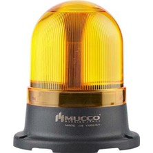 PremiumPort 70 Çap Flaşör Buzzerlı 24V Dc Sarı Tepe Lambası