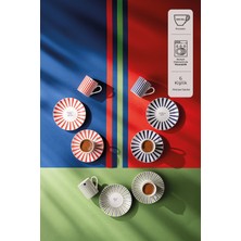UltraMint Şık 6'lı Kahve Fincan Takımı, 100 Ml, Zarif ve Kullanışlı Tasarım