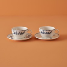 UltraMint Mavi 2'li Çay Fincan Seti, Zarif ve Şık Tasarım, 270 cc