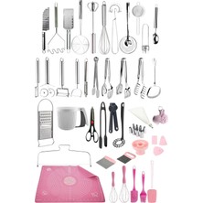 UltraMint 44 Parça Çeyiz Seti, Mutfak Araç Gereçleri ve Servis Maşa Seti