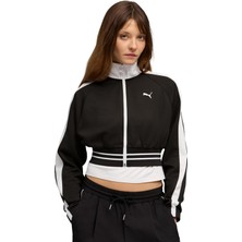 P634556 Puma T7 Pique Cropped Jacket Kadın Ceket Siyah