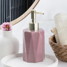 Storemax 3205 Seramik Sıvı Sabunluk - Tezgah Üstü Banyo Mutfak Lavabo Sabunluğu - 250 cc Pudra