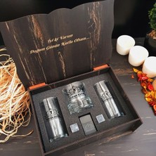 UltraMint Kişiye Özel Hediye Seti: Rakı ve Viski Bardakları, Çakmak, Taş