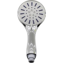 Veralya Büyük Krom Gövde - Beyaz Zemin-Gri Iğneler   Kademeli  Duş Başlık  Poşetli Ambalaj