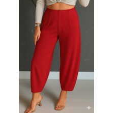 Pazarcan Kadın Yüksek Bel Krep Pantolon