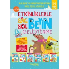Elma Shop Etkinliklerle Sağ Beyin Sol Beyin Geliştirme (5-6 Yaş) 6 Kitap Takım