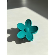 Luciaonline  Turkuaz Flower Clips Saç Tokası