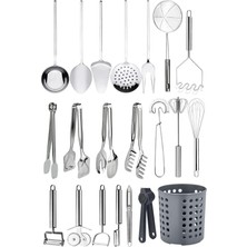 UltraMint 21 Parça Paslanmaz Çelik Servis ve Pişirme Seti, Şık ve Dayanıklı Takım