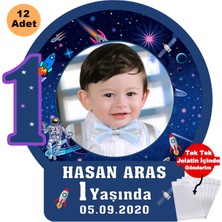 Elara Tasarım 1 Yaş 12 Adet Fotoğraflı Kişiye Özel Doğum Günü Magnet Hediye Poşetli Gönderilir.