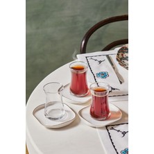 UltraMint Şık 12 Parça Cam Çay Seti, 6 Kişilik, 165 Ml, Zarif Tasarım