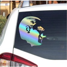 Sticker Dizayn Atatürk Silüet Sticker - Araba Oto Motosiklet Karavan Cam Sticker - 00392