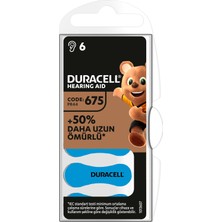 Duracell 675 No Kulaklık Pili (6'lı Paket)