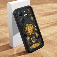 Ucuc Infinix Smart 8/smart 8 Pro Uyumlu Silikon Malzeme Darbeye Dayanıklı Siyah Renkli Kılıf Trend Desenleri