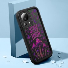 Ucuc Xiaomi 13 Lite Uyumlu Silikon Malzeme Darbeye Dayanıklı Siyah Renkli Kılıf Trend Desenleri