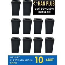 Han Plus Sıfır Atık Kutusu – Baskısız Geri Dönüşüm Kutusu - Siyah