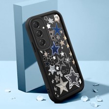 Ucuc Samsung Galaxy A16 Uyumlu Silikon Malzeme Darbeye Dayanıklı Siyah Renkli Kılıf Beşgen Yıldız