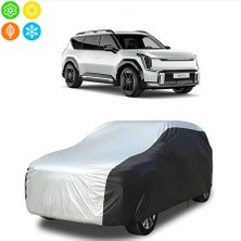 AUTOES Kia Ev9 Araba Brandası Oto Branda Gri-Siyah