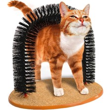 Hpytech 🐱 Kedi Masaj Yayı ve Tımar Fırçası – Kendi Kendini Tarama Oyuncağı 🐱 Kolay Temizlik – Dökmeyi Azaltır