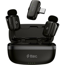 Ttec Gomic Mini Tak&çalıştır,gürültü Engelleme,profesyonel 2'li Evrensel Kablosuz Yaka Mikrofon Kiti