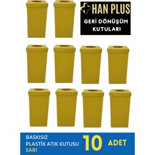 Han Plus Geri Dönüşüm Kutusu - Baskısız 10'lu Set (Sarı)