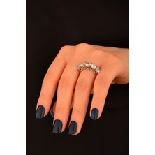 CEBECİ Cebeci 14 Ayar İki Renkli Beştaş Altın Yüzük