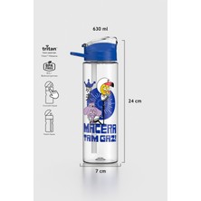 Renga Falcon Kral Şakir Desenli 630 ml Pipetli Tritan Çocuk Matara 222031 Mavi