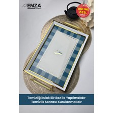 UltraMint Şık ve Kullanışlı 48X29 cm Çay Kahve ve Kahvaltılık Sunum Tepsisi