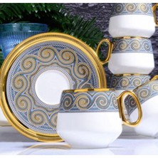 UltraMint Şık ve Zarif 6 Kişilik Kahve Fincan Takımı, Günlük Kullanım Için Ideal