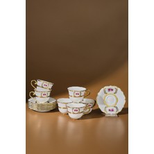 UltraMint Şık 6 Kişilik Kahve Fincan Takımı, 90 Ml, Modern Tasarım