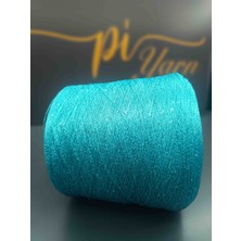 Pi Yarn Ithal Pullu El Örgü Ipi  200GR Turkuaz Gümüş Pullu.