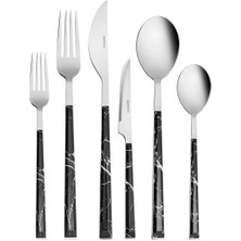 UltraMint Şık 36 Parça Çatal Kaşık Bıçak Takımı, 6 Kişilik, Modern ve Dayanıklı
