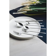 UltraMint Şık 36 Parça Çatal Kaşık Bıçak Seti, Paslanmaz Çelik, Modern Tasarım