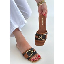 Shoegar Pıer Siyah Cilt Terlik