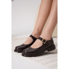 Shoegar Acı Kahve Rugan Mary Jane Ayakkabı EATR09MS01C